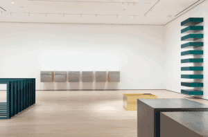 Installation view of Judd, The Museum of Modern Art, New York