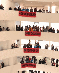 Activist group protest at the Guggenheim
