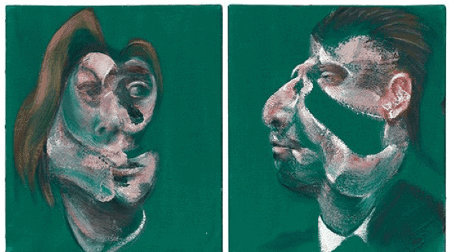 “Study for Head of Isabel Rawsthorne and George Dyer” (1967) by Francis Bacon